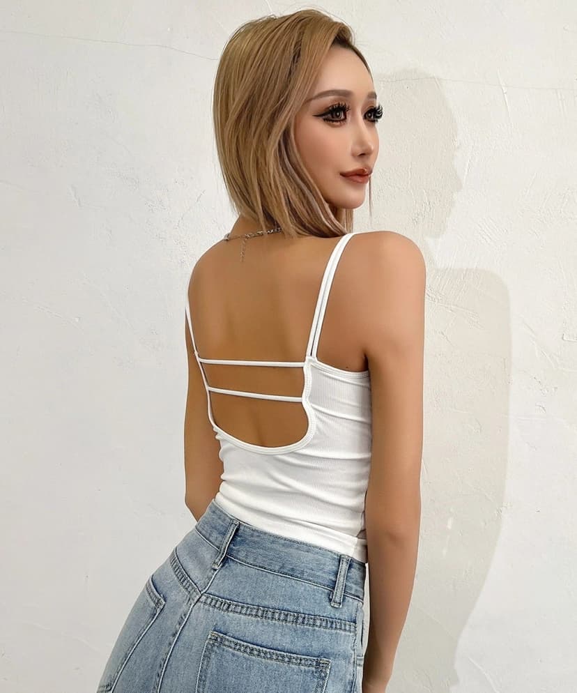 back open cami with cup