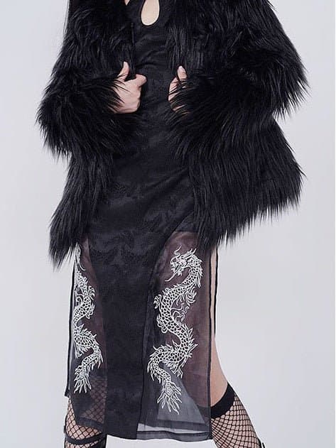 Chinese Style Slit Sexy Dress - view 2