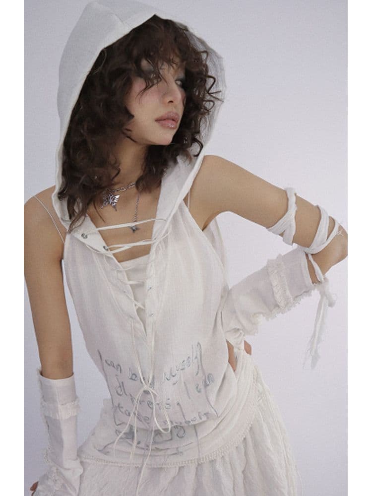 Hooded Pullover Vest - view 1