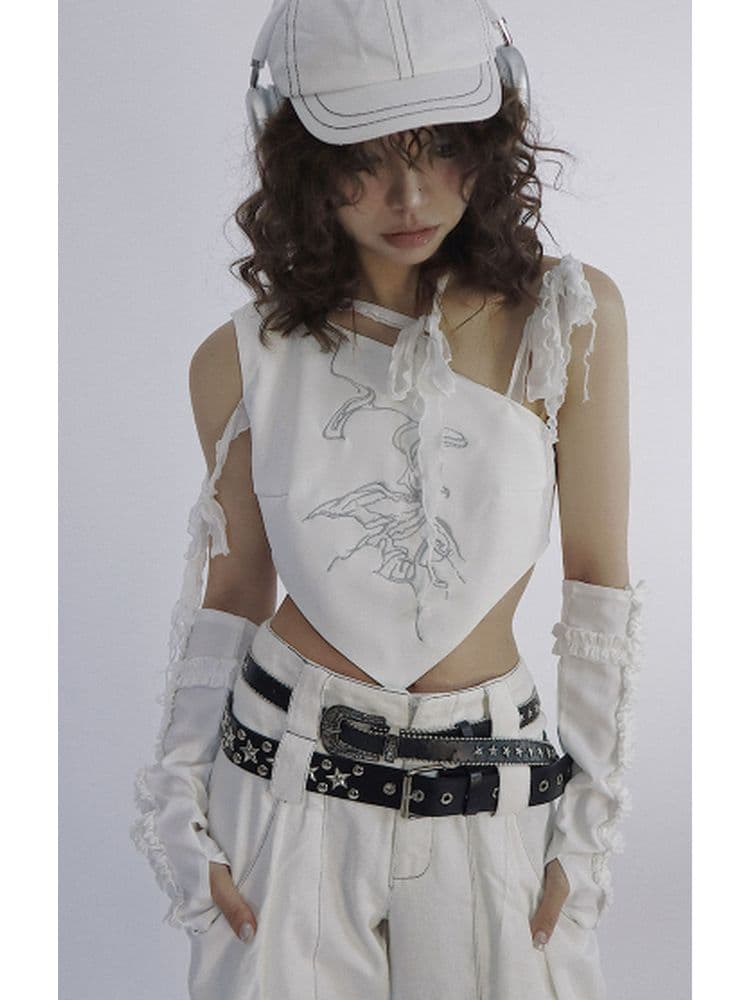 Butterfly Embroidered Vest [s0000001824] - view 3
