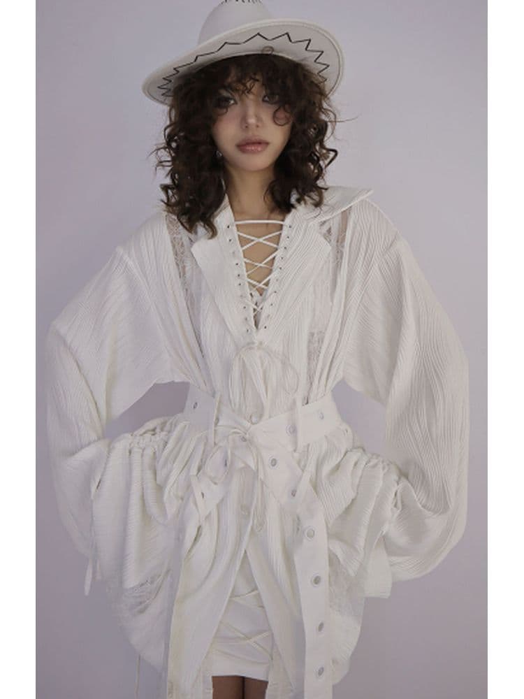 Wrinkled texture shirt - view 2