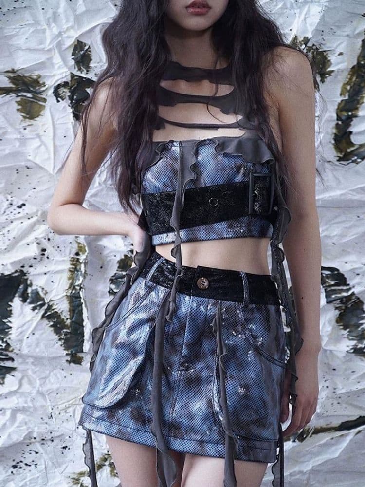 Original design hole leather vest - view 4