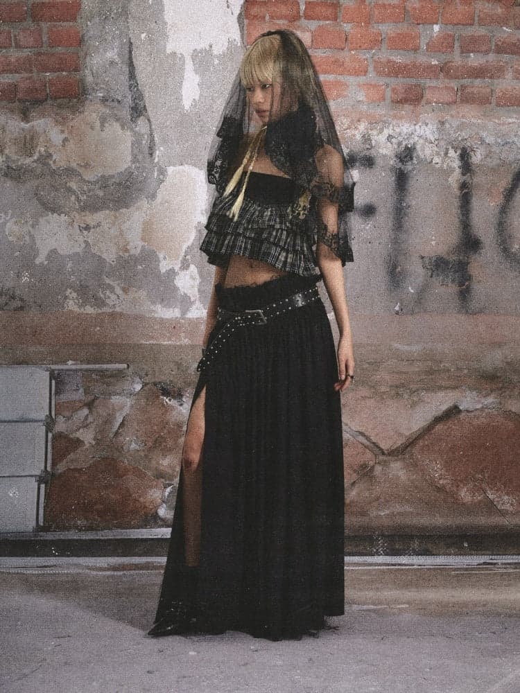 2way Plaid Cake Skirt / Tube Top [s0000003435] - view 4
