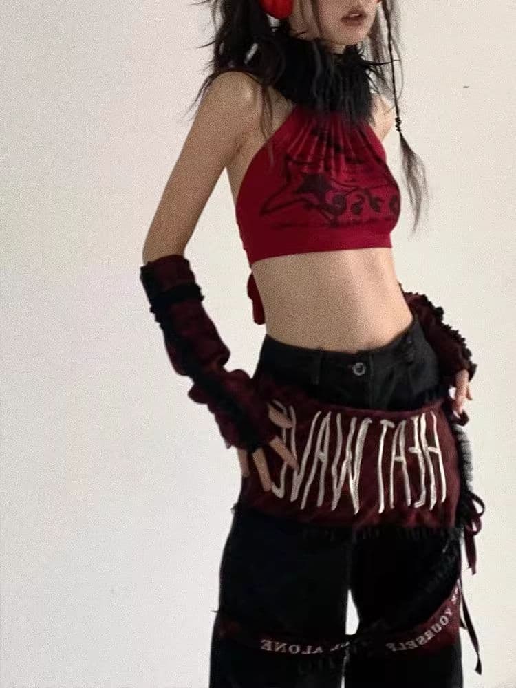 Rock Hair Collar Detachable 2-Wear Vest Camisole - view 2