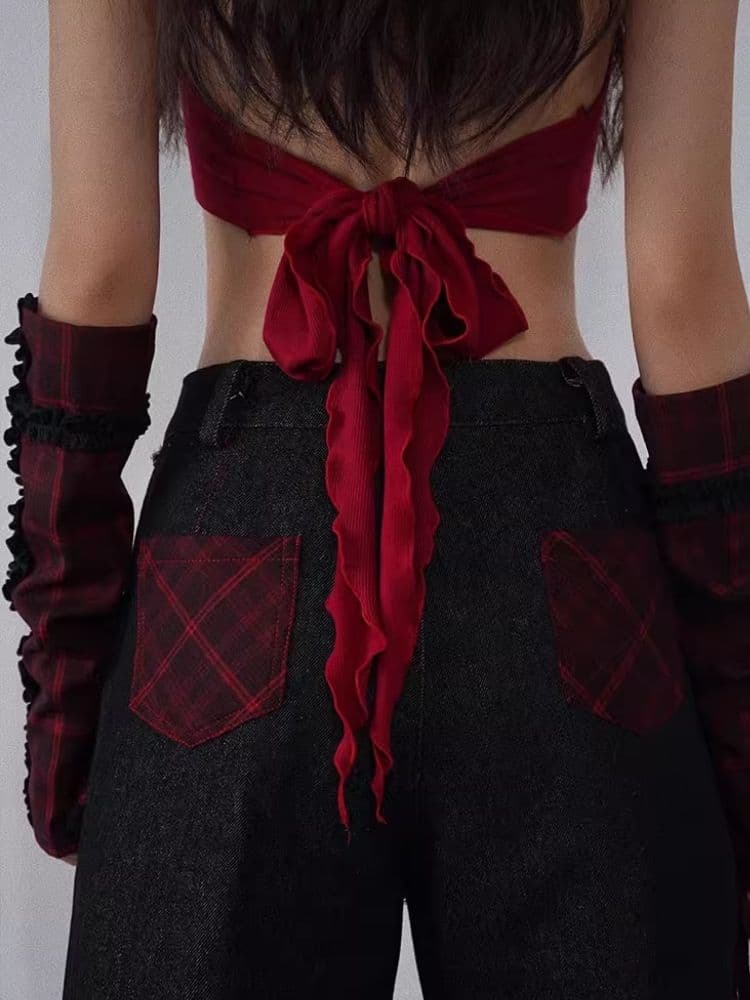 Rock Hair Collar Detachable 2-Wear Vest Camisole - view 3