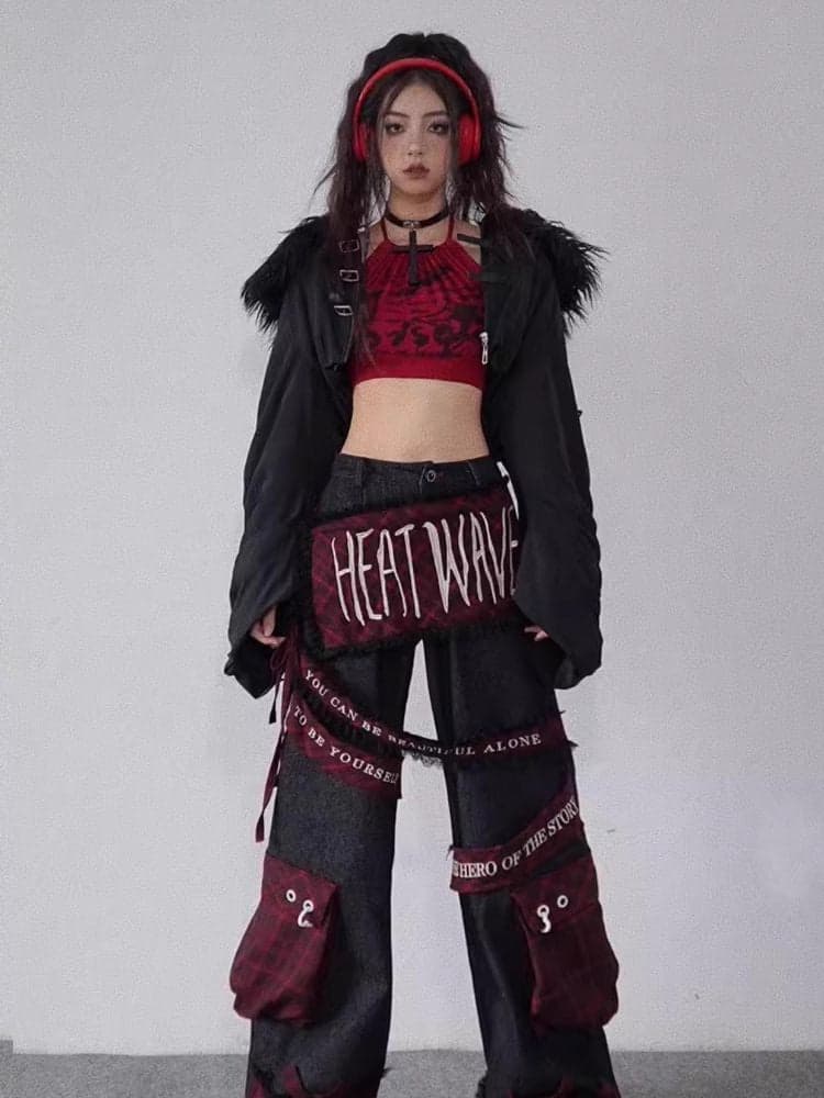 Rock Hair Collar Detachable 2-Wear Vest Camisole - view 6