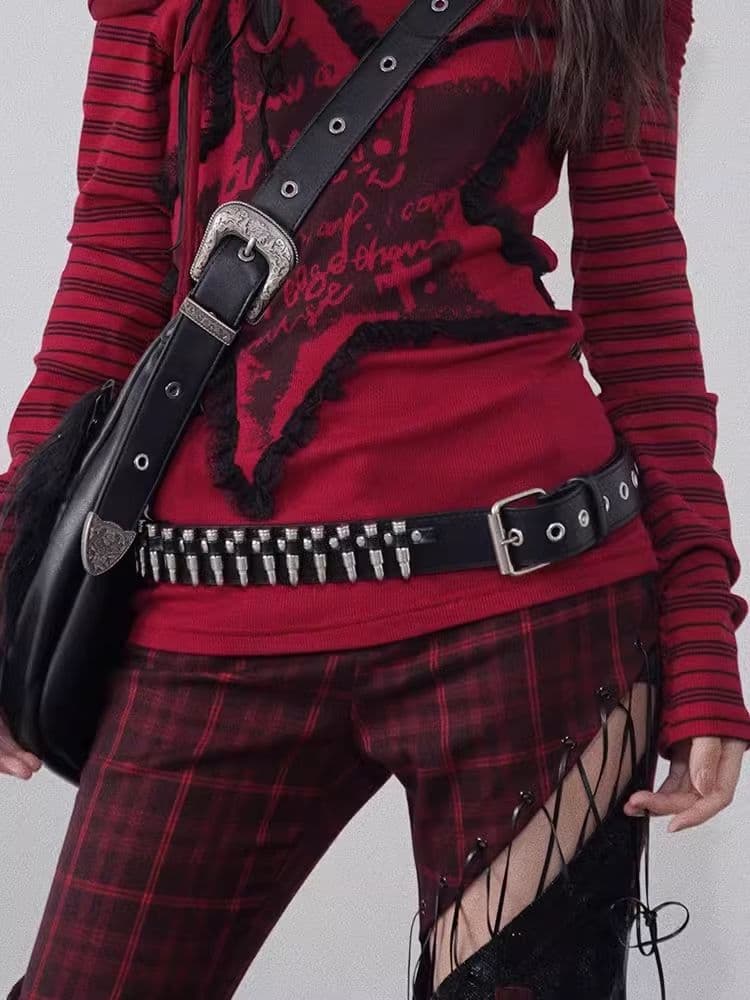 Dark gothic street style Western-style belt - view 1