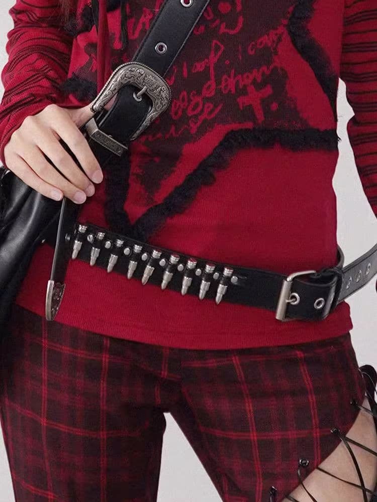 Dark gothic street style Western-style belt - view 3