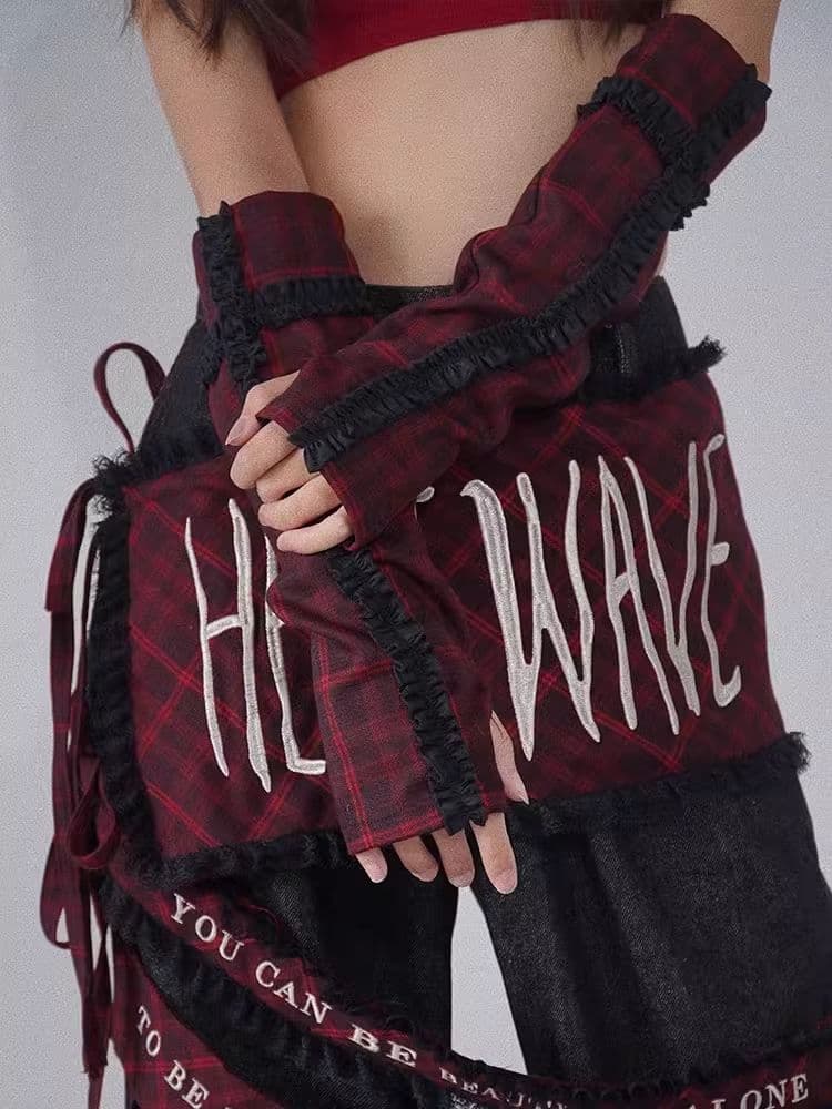 Red and Black Plaid Sleeve - view 3