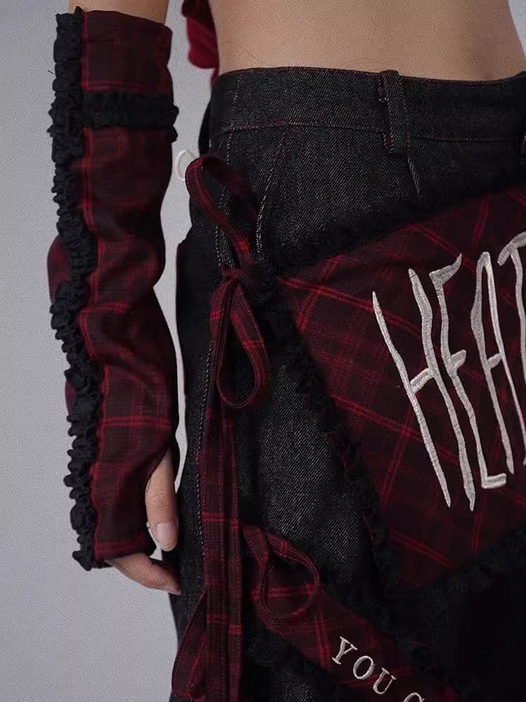 Red and Black Plaid Sleeve - view 4