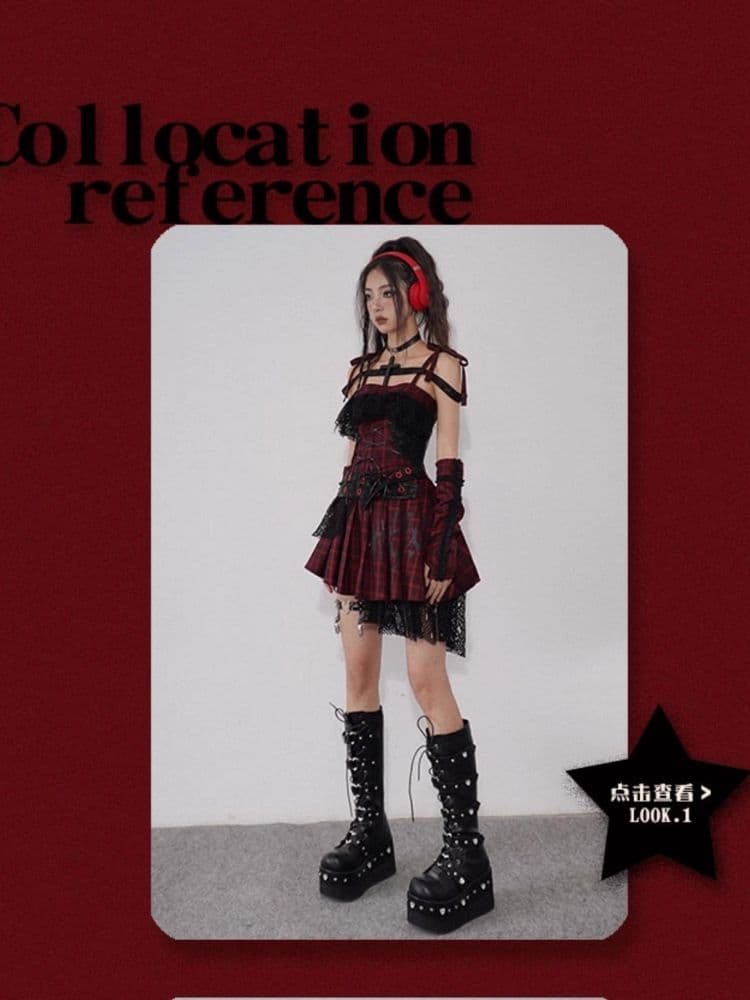 Red and Black Plaid Sleeve - view 7