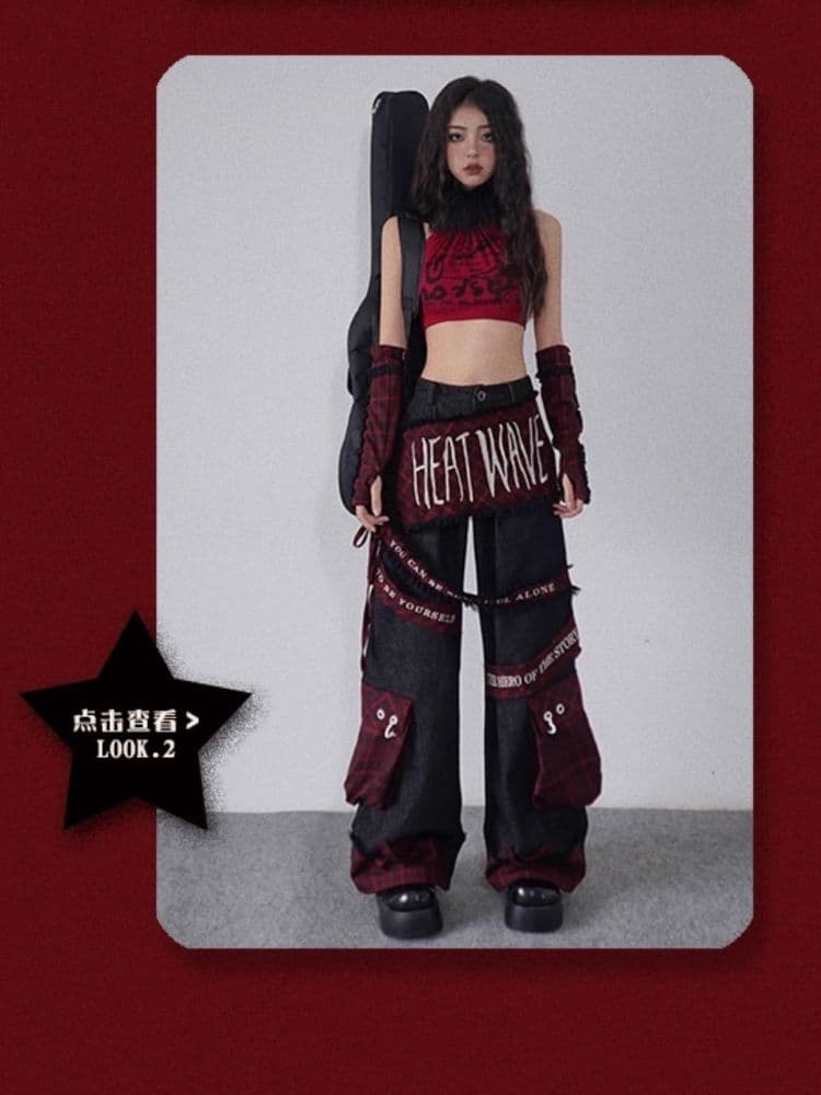 Red and Black Plaid Sleeve - view 8