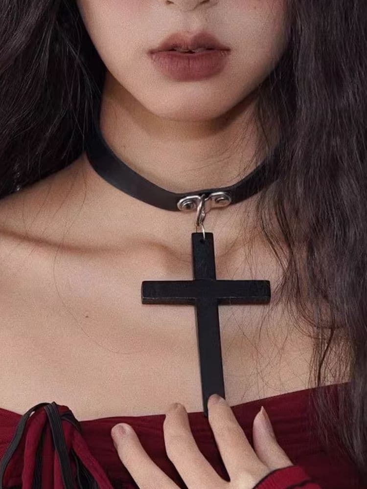 Punk Cross Necklace - view 6