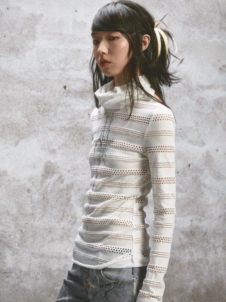 Stacked Neck Top Long Sleeve T [s0000005762] - view 8