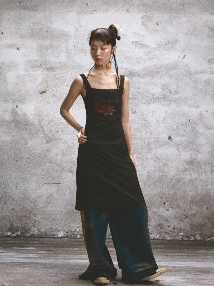 Sheer Printed Backless Lace Halter Dresses - view 7