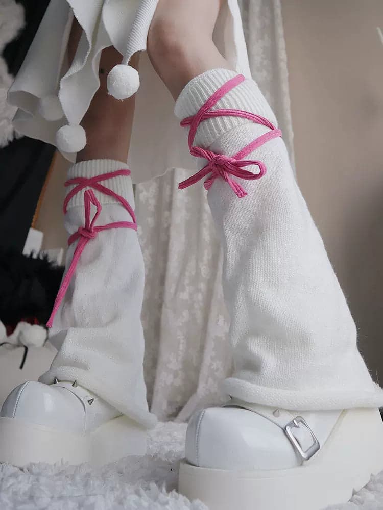Strap White Barbie Leg Warmers - view 1