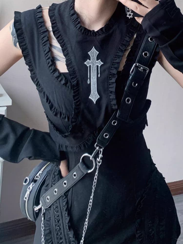 Sweet and cool punk girl dress - view 3