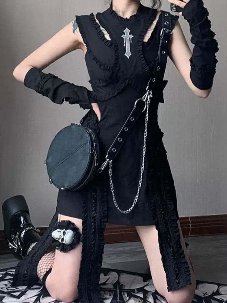 Sweet and cool punk girl dress - view 4