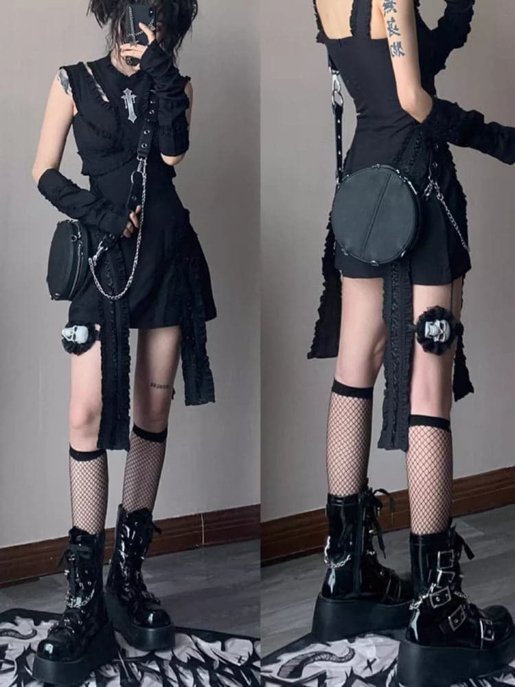 Sweet and cool punk girl dress - view 5