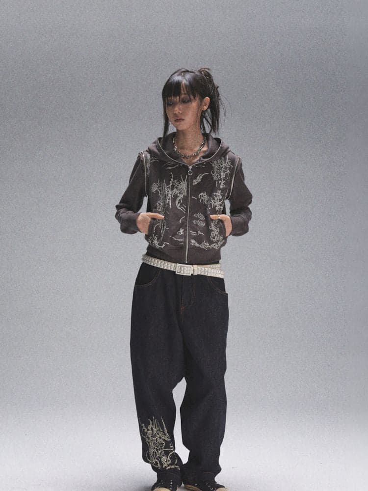 Loose Casual Original Color Printed Denim [s0000007904] - view 2