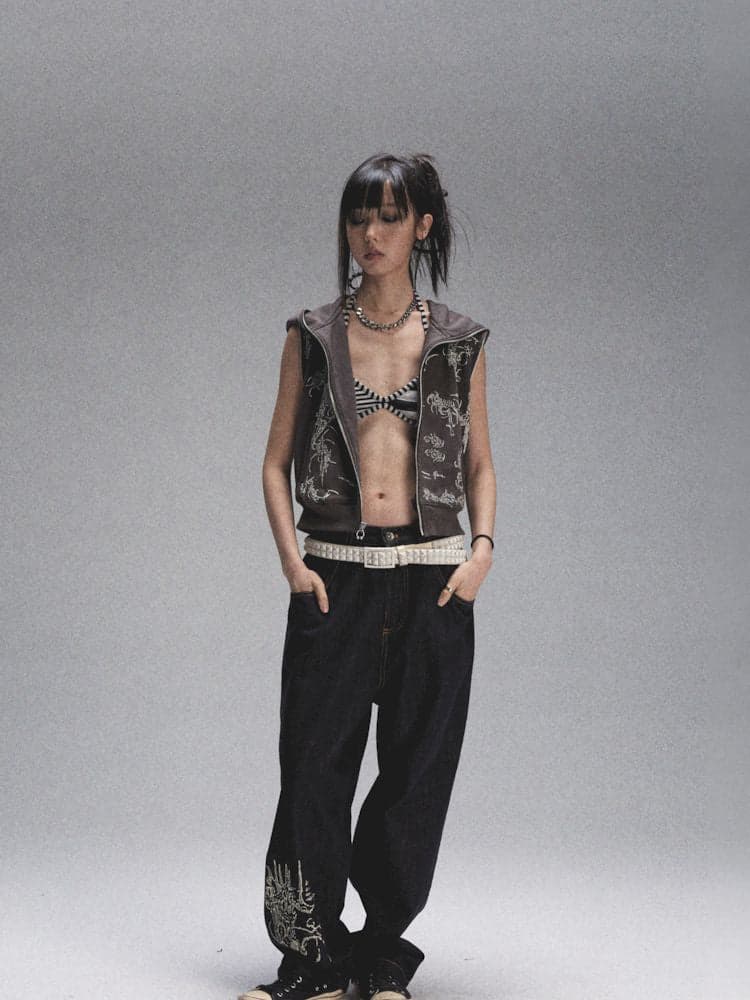 Loose Casual Original Color Printed Denim [s0000007904] - view 4