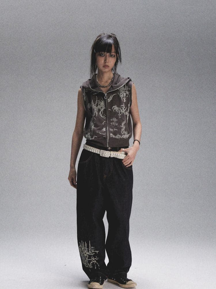 Loose Casual Original Color Printed Denim [s0000007904] - view 6