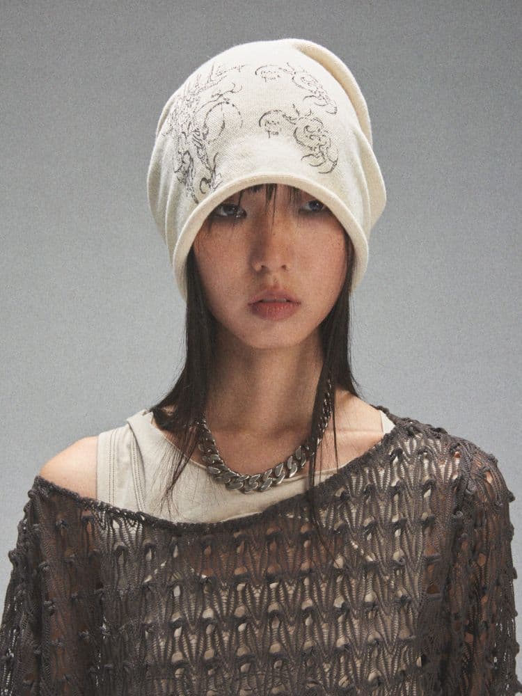 Knit Roll-Up Stacked Hat [s0000007906] - view 2