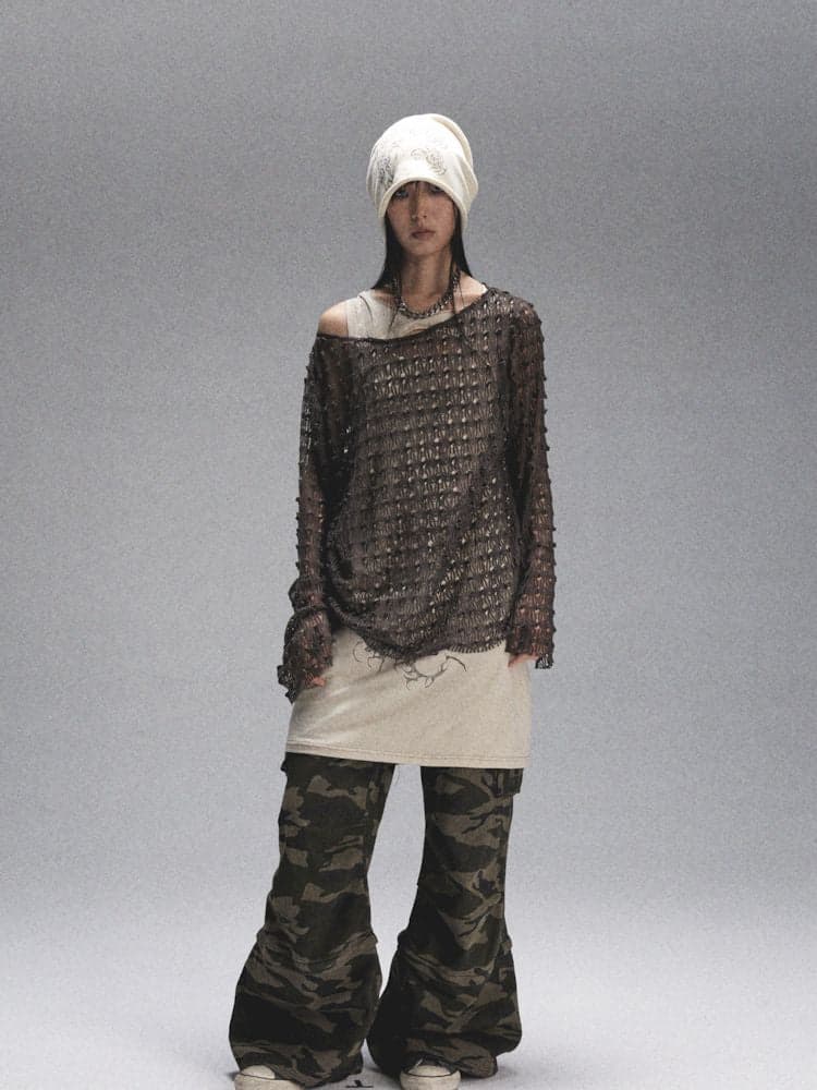 Knit Roll-Up Stacked Hat [s0000007906] - view 5