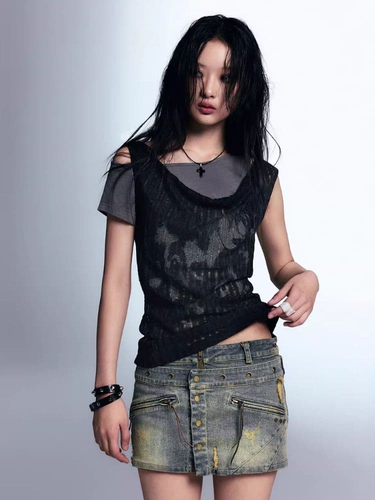 Punk Graffiti Printed T-Shirt [s0000007918] - view 1