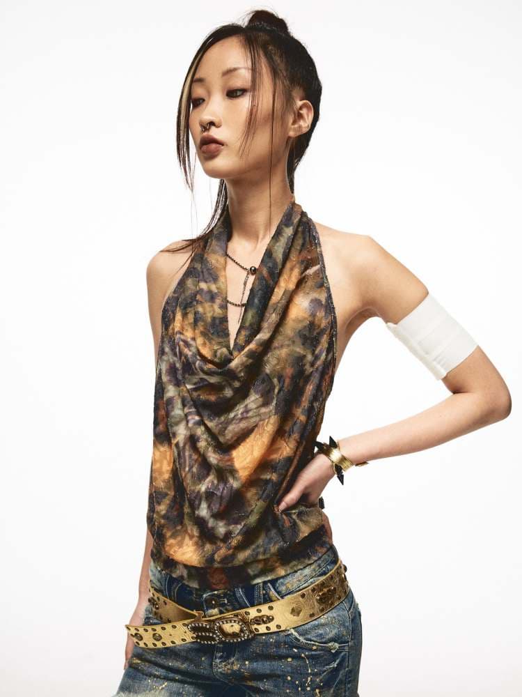 Tie-Dye Halter Neck Tank TOP [S0000009012] - view 1
