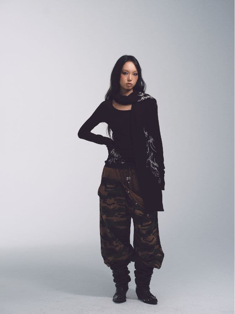 CAMOUFLAGE LOW RISE SWEATPANTS [S0000010741] - view 3