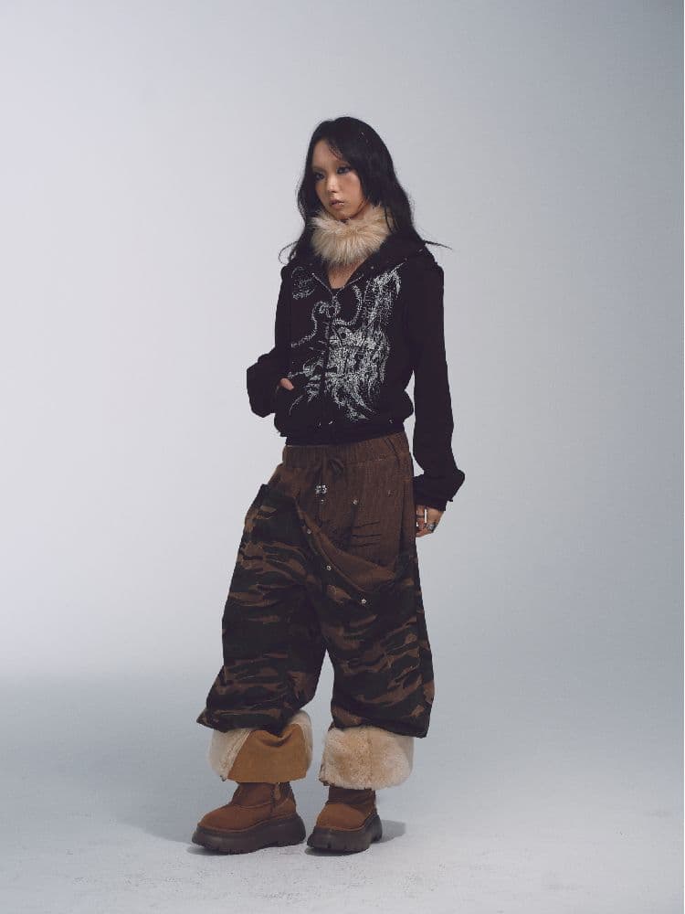 CAMOUFLAGE LOW RISE SWEATPANTS [S0000010741] - view 5