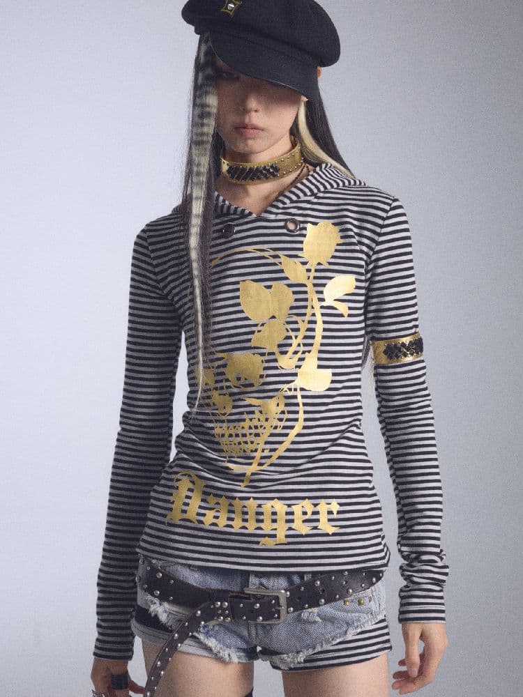 Backless Hoodie Long Sleeve T [S0000010744] - view 1