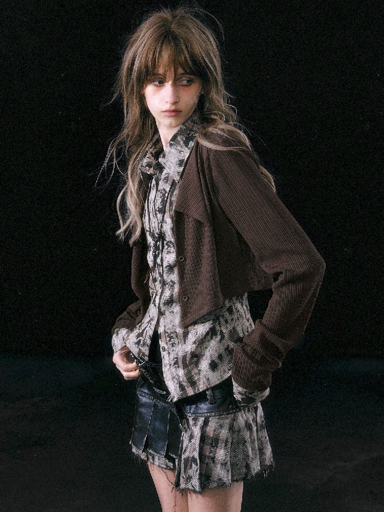 FAKE TWO PIECE LONG SLEEVE BLOUSE [S0000010757] - view 5