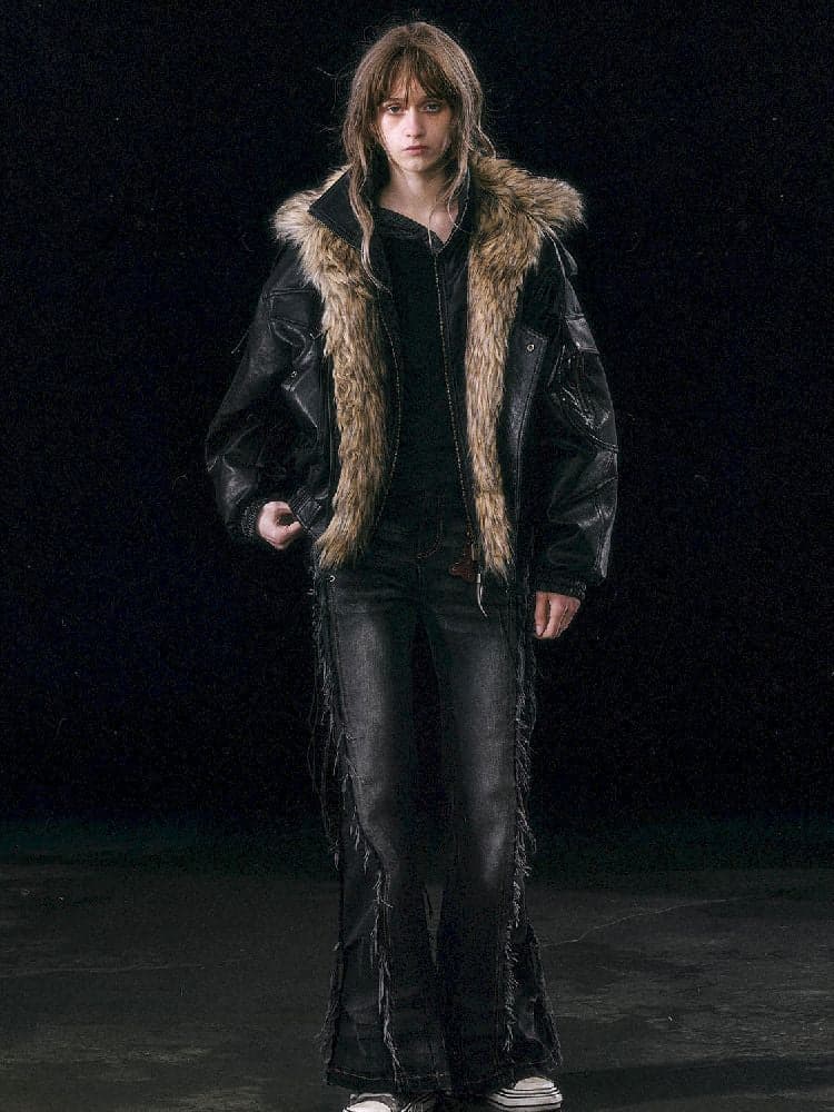 Removable FUR FLIGHT JACKET [S0000010762] - view 8