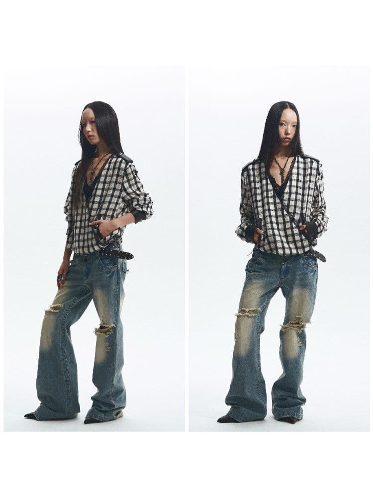 Denim Flared Pants - view 6