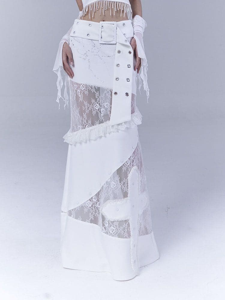 Low waist thin straight long skirt - view 4