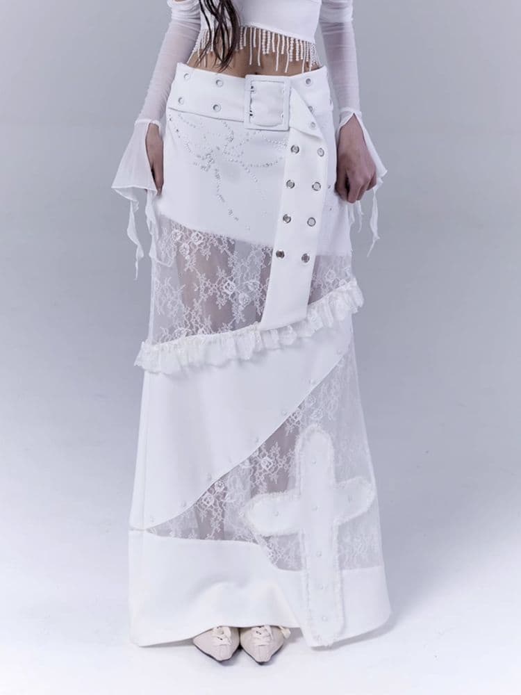 Low waist thin straight long skirt - view 5