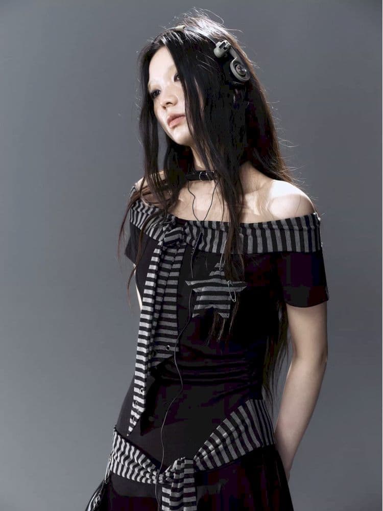 Starfish Striped Tie One Shoulder Dress - view 8