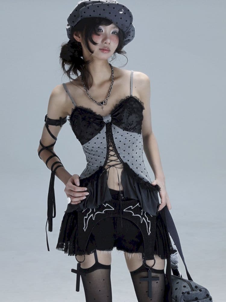 Hollow Out Splicing Ayahuasca Camisole Top - view 7