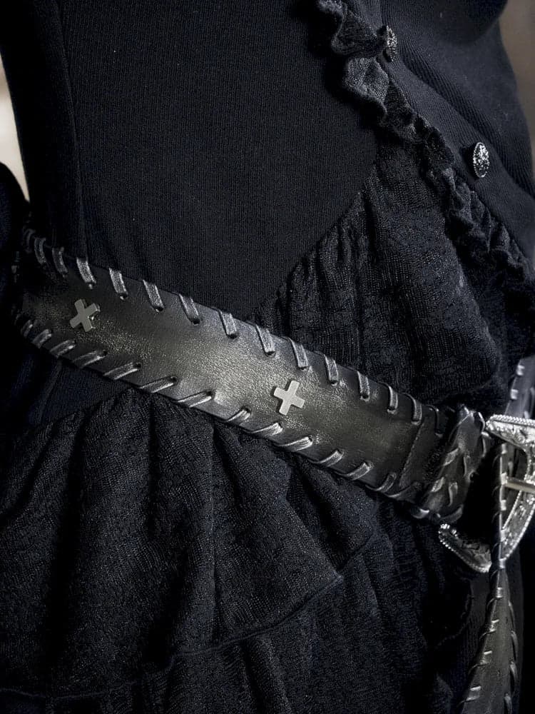 Vintage-Style Carved Buckle Belt - view 4