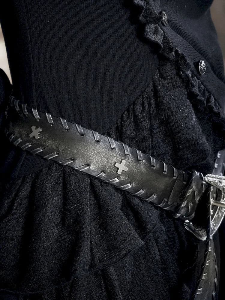 Vintage-Style Carved Buckle Belt - view 6