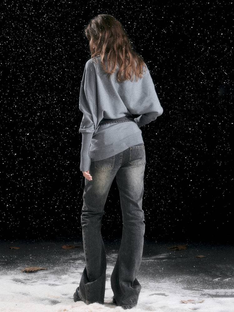 Leather-Trimmed Patchwork Pleated Jeans - view 4