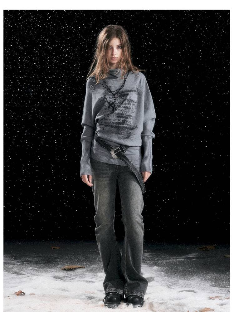Leather-Trimmed Patchwork Pleated Jeans - view 7