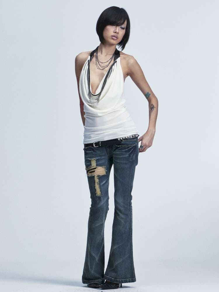 Two-Tone Cotton Slim Camisole - view 4