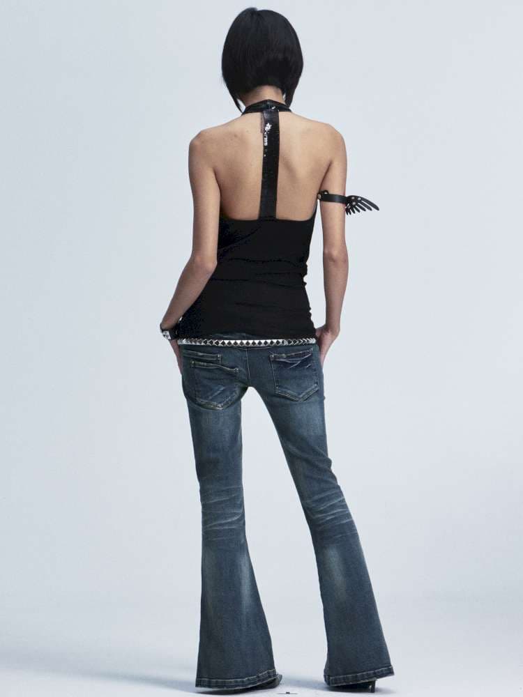 Two-Tone Cotton Slim Camisole - view 8
