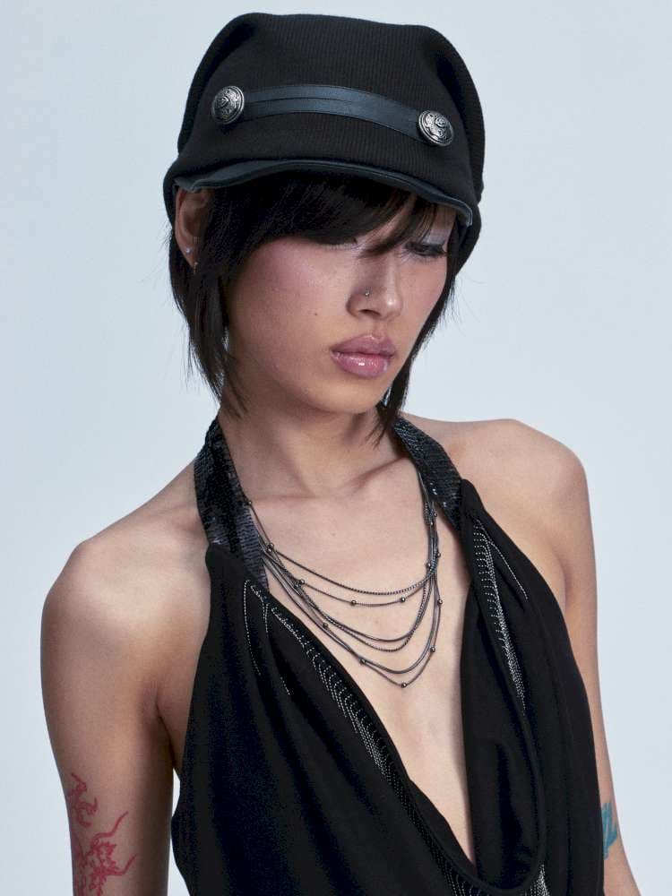 Knitted Patchwork Casual Stack Hat - view 1
