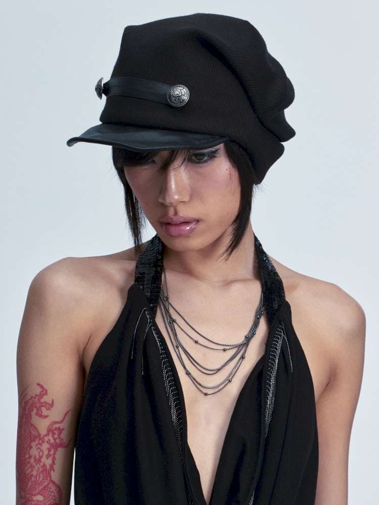 Knitted Patchwork Casual Stack Hat - view 2