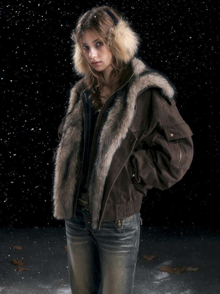 Vintage Distressed Flying Padded Jacket - view 2