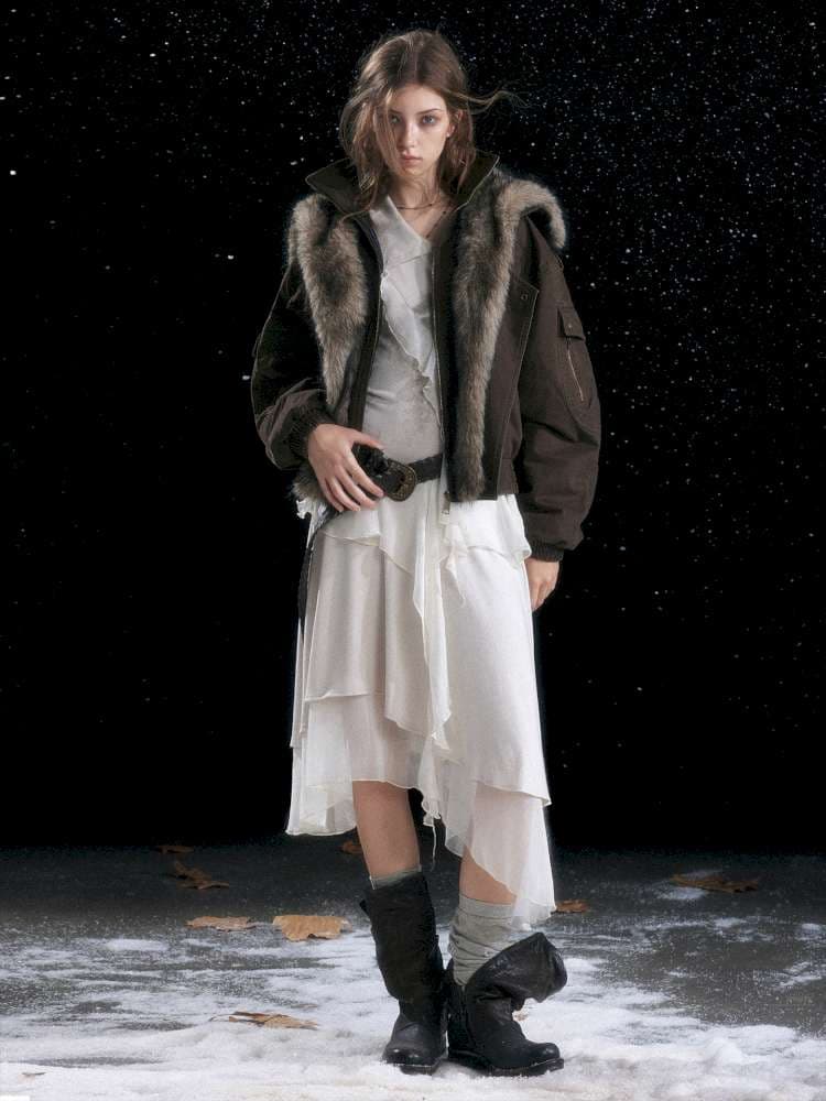 Vintage Distressed Flying Padded Jacket - view 3